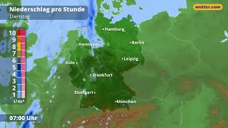 WetterUpdate Nasser und gewittriger Wochenstart [upl. by Nymsaj320]