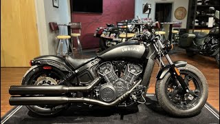 2021 Indian Scout Bobber Sixty Thunder Black Smoke [upl. by Rachaba]