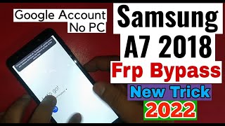 Samsung A7 2018 android 10 frp bypass 2022 । Samsung A750F Google Account Bypass । A7 frp bypass [upl. by Jackelyn]