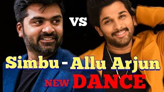 Simbu VS Allu Arjun Dance  STR  Stylish Star Allu Arjun  DANCE  New  HD 🔥 [upl. by Steinberg901]