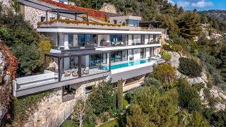 Inside a Panoramic Modern Mansion on the French Riviera Overlooking Monaco [upl. by Mailli]