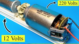 how to turn 220V Electric generator from a 12v motor [upl. by Enytsuj]