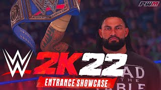 WWE 2K22  Roman Reigns Championship Entrance  Official 4K [upl. by Ttennej]