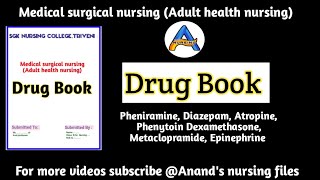 Drug bookDrug studyDrug file in Medical surgical nursingAdult health nursing [upl. by Inesita]