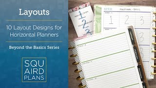 10 Layout Designs for Horizontal Planners  Beyond the Basics  Happy Planner Horizontal [upl. by Idur]