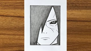 How to draw Madara Uchiha step by step  Anime drawing tutorial for beginners pencil  Anime drawing [upl. by Atsok]