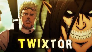 Eren vs Reiner amp Porco 60fps Twixtor with RSMB  sharpen HD AOT s4 part 2 ep1 [upl. by Glaab]