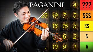 Ranking PAGANINI 24 Caprices 🎻 Difficulty Tier List [upl. by Ttcos]