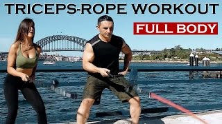 Triceps Rope Exercises FULL BODY Workout 2  compatible with Cable Crossover Machine [upl. by Eirallam]