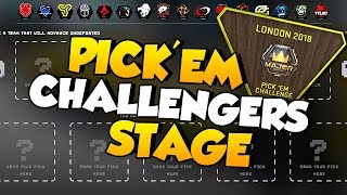 CSGO PickEm Challengers Stage Predictions [upl. by Esiouqrut]