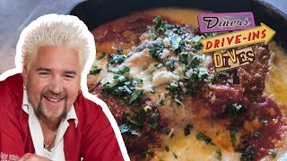 Guy Fieri Creates Dynamite Chicken Parm  Diners Driveins and Dives with Guy Fieri  Food Network [upl. by Colfin604]