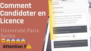 🤯Postuler en Licence à l’université Paris Saclay [upl. by Valente]