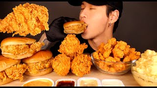 ASMR MUKBANG KFC FRIED CHICKEN amp CHICKEN SANDWICHES amp POPCORN CHICKEN amp MAC N CHEESE No Talking [upl. by Humph]