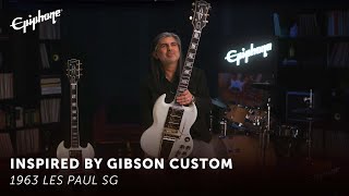 Epiphone 1963 Les Paul SG Custom With Maestro Vibrola  Epiphone Inspired By Gibson Custom [upl. by Tamaru]