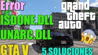 Error ISDONEDLL y UNARCDLL en GTA 5 en Windows 1087 I 5 SOLUCIONES 2024 [upl. by Azile203]