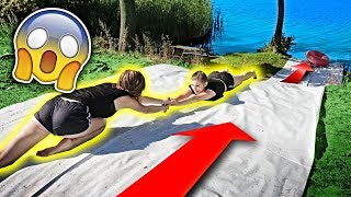 EXTREMALNY WATER SLIDE DO JEZIORA  LUURE Z EKIPA GROĹšNE WYPADKI [upl. by Yancey]