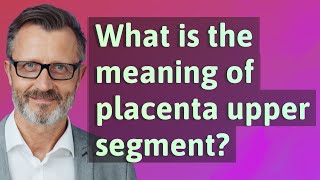 What is the meaning of placenta upper segment [upl. by Dryfoos511]