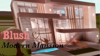 BLOXBURG Blush Modern Mansionfrenchrxses House Tour [upl. by Hemetaf]