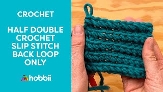 Double Crochet Tutorial 9 DC in the Back Loop Only [upl. by Reisfield929]