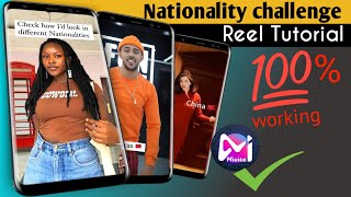 Nationality challenge reel tutorial  how i would look in different nationalities trend tutorial [upl. by Anse]