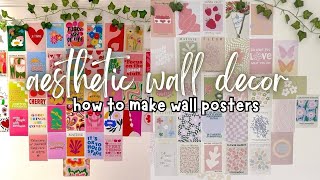 how to make wall posters 🌷  aesthetic room deco ideas  malayalam  art gossips [upl. by Forras634]