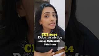 INDIAN NATIONALITY CERTIFICATE DOCUMENTS REQUIRED FOR CET 2024 CAP REGISTRATION mediamentor [upl. by Nelleoj]