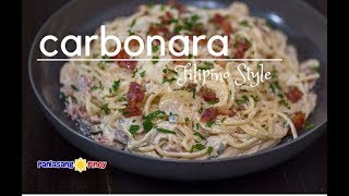 Creamy Bacon and Mushroom Carbonara Filipino Style [upl. by Parshall]