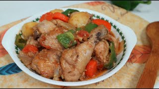 FILIPINO CHICKEN AFRITADA RECIPE without tomato sauce [upl. by Theresina]