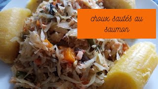 Comment faire le Chou Sauté aux Légumes et au Saumon [upl. by Dov]