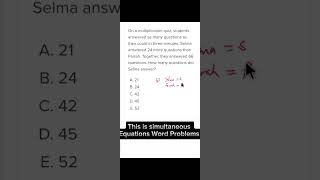 Simultaneous Equations Word Problems mathstrick [upl. by Ardnaz969]