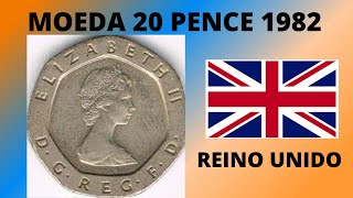 MOEDA 20 PENCE 1982 REINO UNIDO  WORLD COIN COLLECTION [upl. by Briana459]