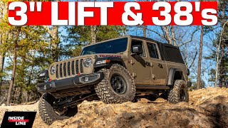 Jeep Gladiator Rubicon 3 Inch Lift and 38InchTall Tires Trail Tested  Inside Line [upl. by Hen]