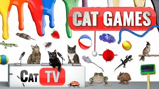 CAT Games  Ultimate Cat TV Compilation Vol 46  2 HOURS 🐝🐞🦋🦎🦜🐜🐭🧵 [upl. by Dualc]