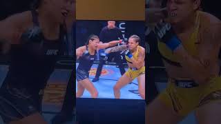 Amanda nunes vs julianna pena 2 knock down perfect right hand [upl. by Ailerua]