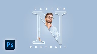 Easy way to Create Letter Portrait  Photoshop Tutorial [upl. by Naam420]