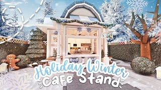 No Gamepass Holiday Winter Cafe Stand I Bloxburg Build and Tour  iTapixca Builds [upl. by Tipton]