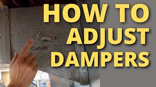 HOW TO ADJUST DAMPERS  WHERE ARE THE DAMPERS ON THE FURNACE [upl. by Llevert173]