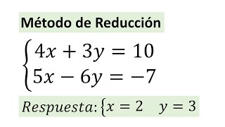 Resolucion de sistemas de ecuaciones  metodo de reduccion ejemplo 01 [upl. by Keene]