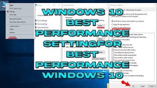 Windows 10 Best Performance Settings 2023 [upl. by Amadus]