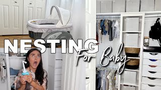 NEST WITH ME  Preparing for baby  Organizing Babys Nursery [upl. by Ozner928]