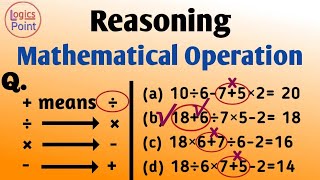 Reasoning  Mathematical Operation  for SSC CGL CHSL CPO TET BANKING RAILWAY AC CDS [upl. by Bickart811]