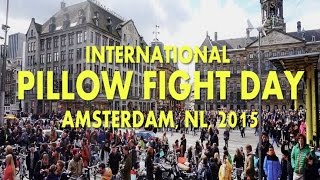 World Pillow Fight Day  Amsterdam 2015 Netherlands [upl. by Alfonzo]