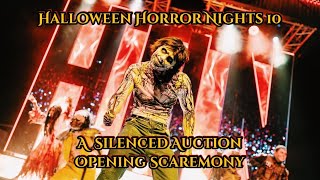 A Silenced Auction  Halloween Horror Nights 10 Opening Scaremony FULL [upl. by Sesylu]