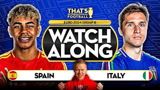 SPAIN vs ITALY EURO 2024 Watchalong Mark GOLDBRIDGE LIVE [upl. by Nuriel107]