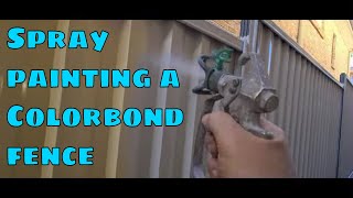 Spray painting a Colorbond fence [upl. by Goren]