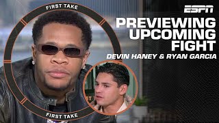 Devin Haney amp Ryan Garcia GET HEATED previewing upcoming fight 👀  First Take [upl. by Auhsoj858]