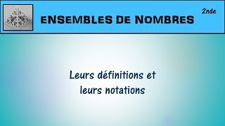 Les ensembles de nombres [upl. by Nenad]