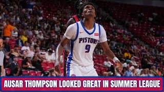 Detroit Pistons Ausar Thompson didnt look like a ROOKIE In the NBA Summer League [upl. by Ashwin982]