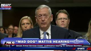 OPENING STATEMENT James quotMad Dogquot Mattis Speaks  Confirmation Hearing for Secretary of DefenseFNN [upl. by Tera]