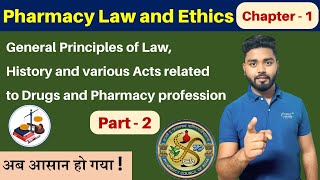 General principles of Laws  Chapter 1L2 Pharmacy law amp ethics  D Pharm 2nd Year dpharma [upl. by Anelac]